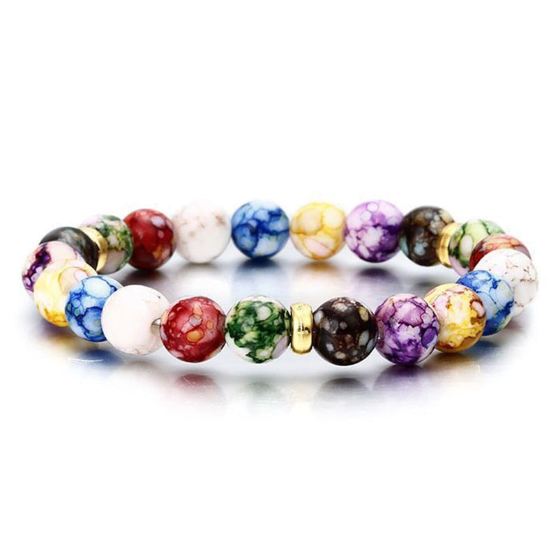 Classic 7 Chakra Beads Bracelet Natural Stone Black Rope Braided Yoga Reiki Healing Balance Bracelets &amp; Bangles Meditation Gift