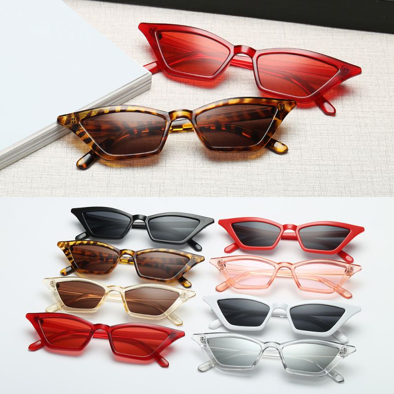 Fashion Women Vintage Cat Eye Sun Glasses  Small Frame UV400 Sun Shades Glasses Street Eyewear Luxury Trending Sunglasses