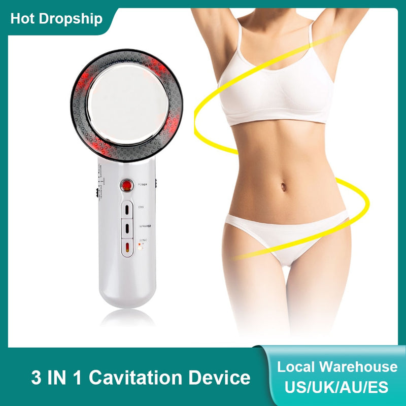 3 in 1 EMS Ultrasound Cavitation Device Electric Body Slimming Massager Fat Burner Infrared Therapy Ultrasonic Cavitation