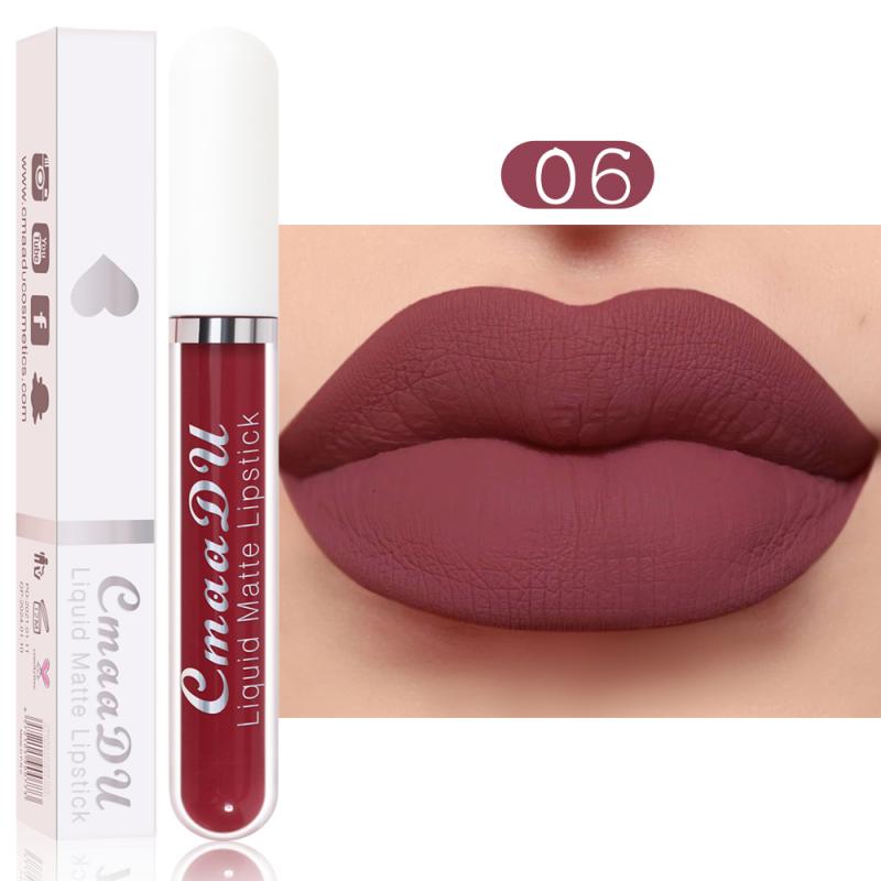 CmaaDu 18 Colors Long Lasting Lip Gloss Matte Velvet Liquid Lipstick Waterproof Moisturizing Lip Makeup Cosmetic TSLM1