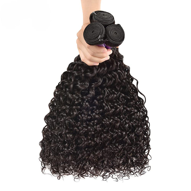 Peruvian 10A  Water Wave Bundles Unprocessed Water Wave Curly Human Hair Weave Bundles Remy Water Wave Hair Extensions No Tangle