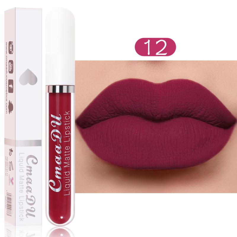 CmaaDu 18 Colors Long Lasting Lip Gloss Matte Velvet Liquid Lipstick Waterproof Moisturizing Lip Makeup Cosmetic TSLM1