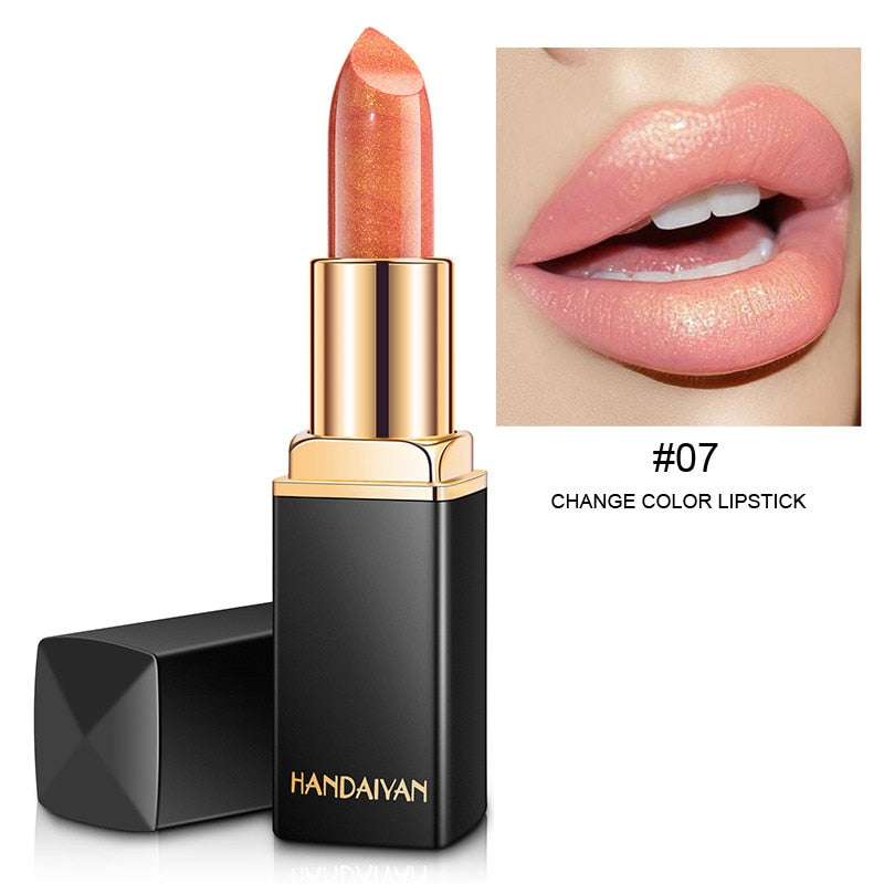 9 Colors Waterproof Nude Pink Glitter Lipstick Makeup Long Lasting Velve Red Mermaid Sexy Shimmer LipSticks Cosmetics Beauty