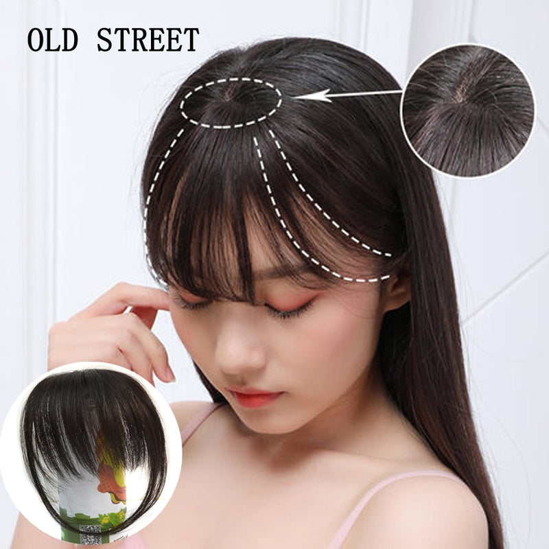 False Synthetic Bangs Hair Extension Fake Fringe Natural Hair Clip on Hairpieces Light Brown HighTemperature Wigs