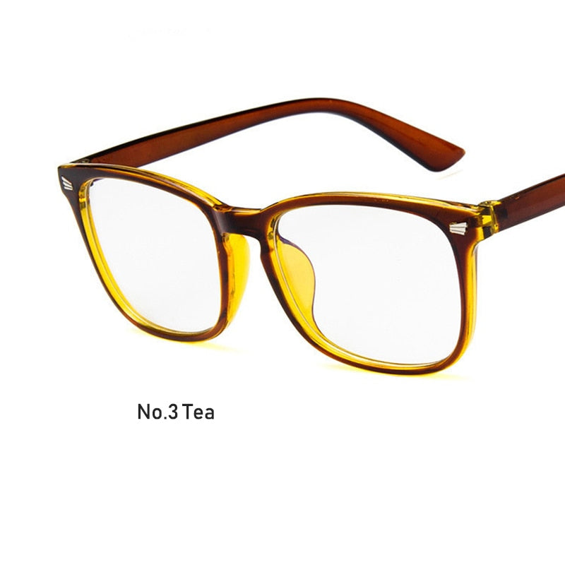 Vintage Anti Blue Light Eyeglasses Frame Women Men Square Spectacles Glasses Computer Gaming Rays Blocing Clear Lens Rivet Sexy