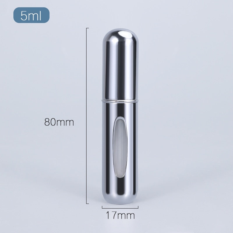 5ml Perfume Atomizer Portable Liquid Container For Cosmetics Mini Aluminum Spray Alcochol Empty Bottle  Refillable For Traveling