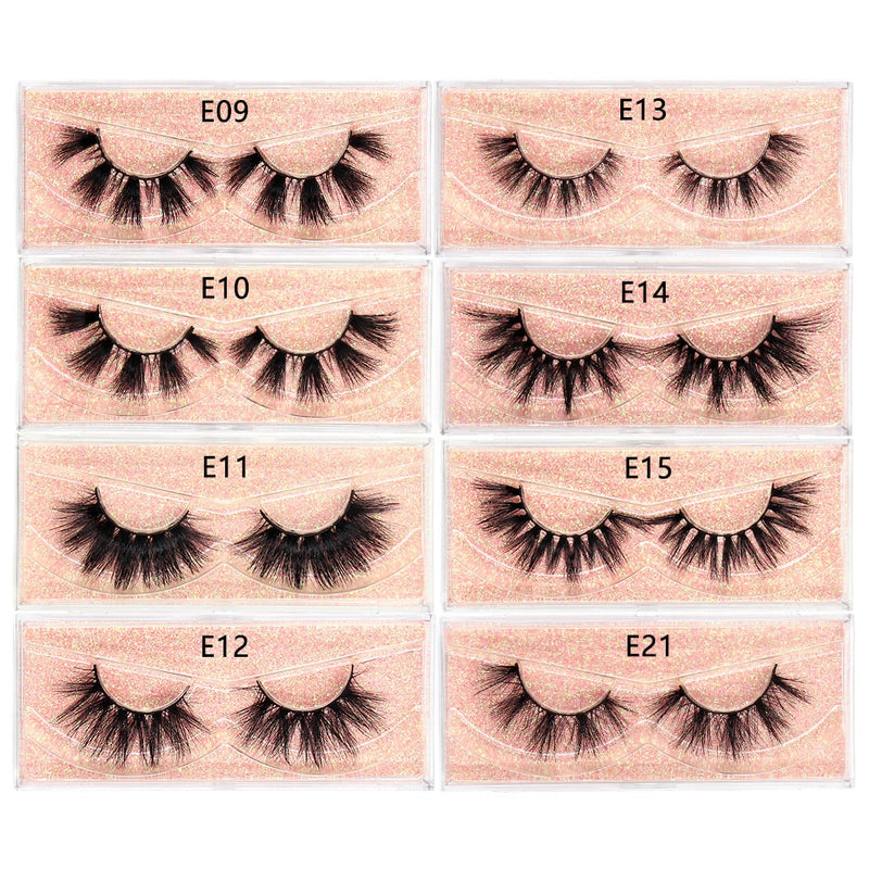 FOXESJI Mink Lashes Eyelashes Fluffy Natural Soft Cross False Eyelashes Eyelash Extension Volume 3D Mink Lashes Eyelashes Makeup