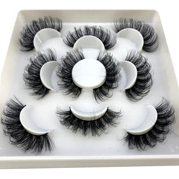 2/ 4/ 6pairs natural false eyelashes fake lashes long makeup 3d mink lashes eyelash extension mink eyelashes for beauty 08