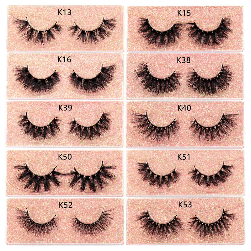 FOXESJI Mink Lashes Eyelashes Fluffy Natural Soft Cross False Eyelashes Eyelash Extension Volume 3D Mink Lashes Eyelashes Makeup