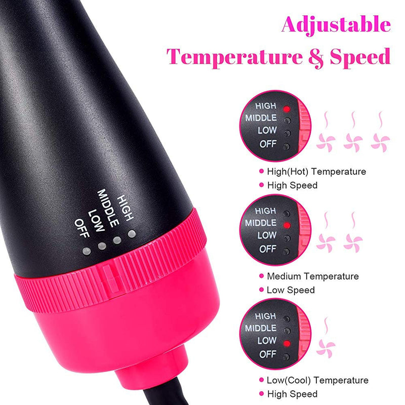 Hair Blower Brush One Step Hair Dryer and Volumizer Hair Dryer Brush Rotating Hot Air Brush Hairdryer Hairbrush Blow Dryer Comb