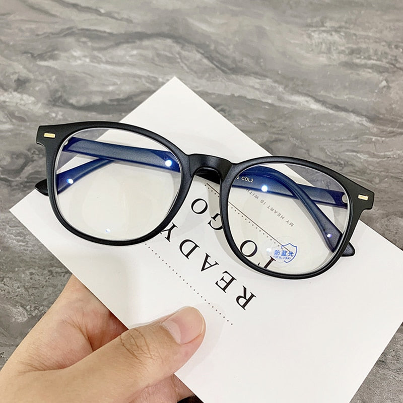 Yoovos Round Glasses Frame Women Anti Blue Light Glasses For Women Designer Optical Eye Glasses Frames Retro Clear Eyewear Men