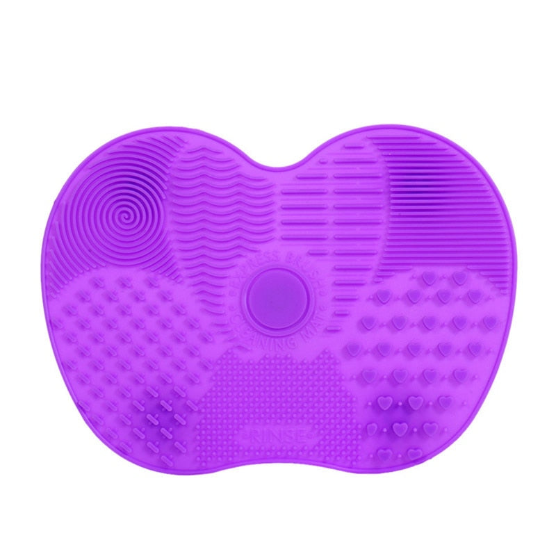 Scrubbing Pad Cosmetic Brush Cleaning Pad Silicone With Suction Cup Apple Cleaner Cleaning Scrubbing Pad Beauty Supplies