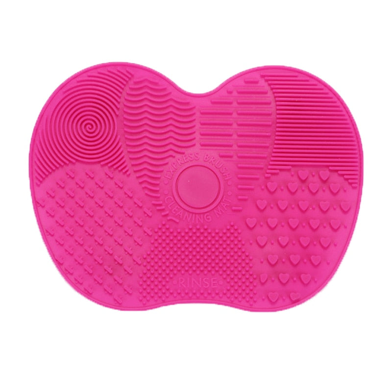 Scrubbing Pad Cosmetic Brush Cleaning Pad Silicone With Suction Cup Apple Cleaner Cleaning Scrubbing Pad Beauty Supplies