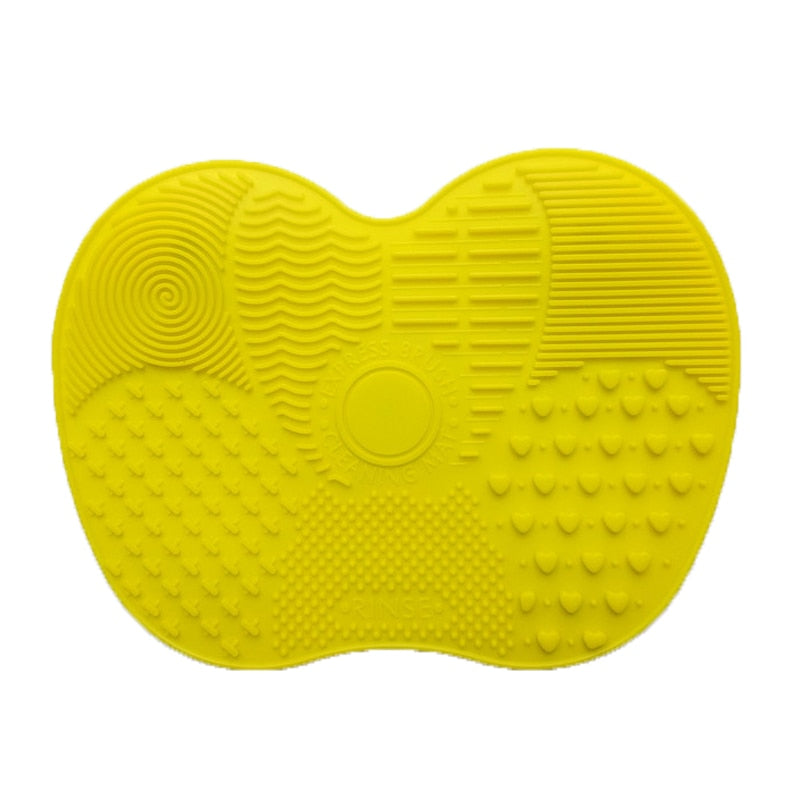 Scrubbing Pad Cosmetic Brush Cleaning Pad Silicone With Suction Cup Apple Cleaner Cleaning Scrubbing Pad Beauty Supplies