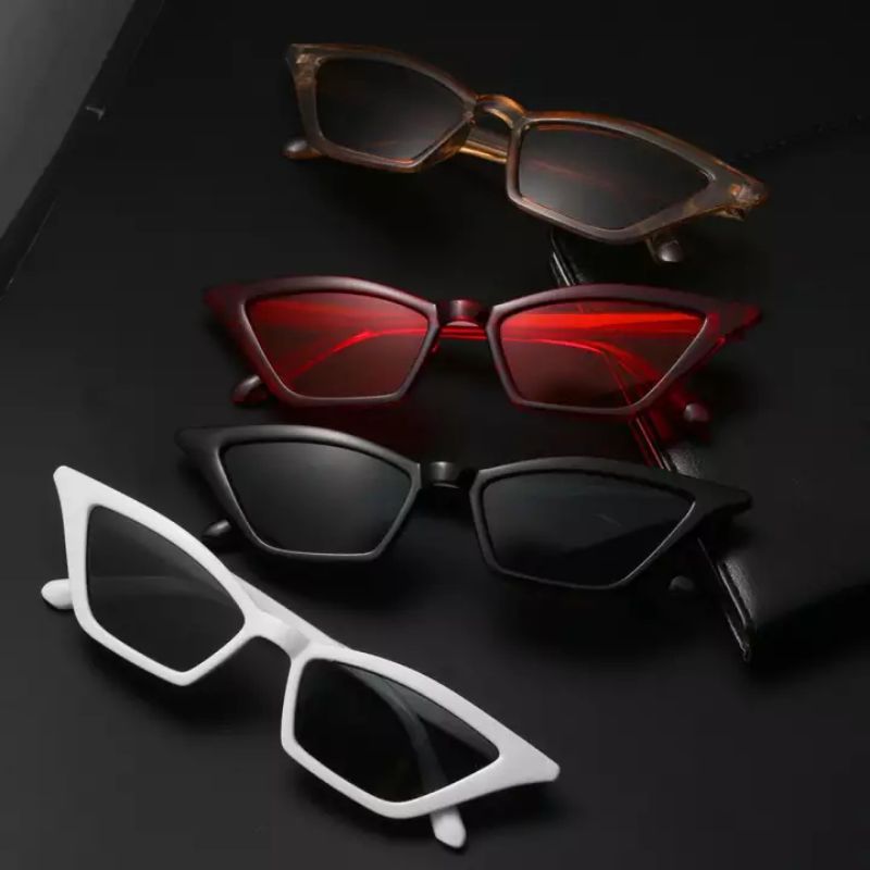 Fashion Women Vintage Cat Eye Sun Glasses  Small Frame UV400 Sun Shades Glasses Street Eyewear Luxury Trending Sunglasses