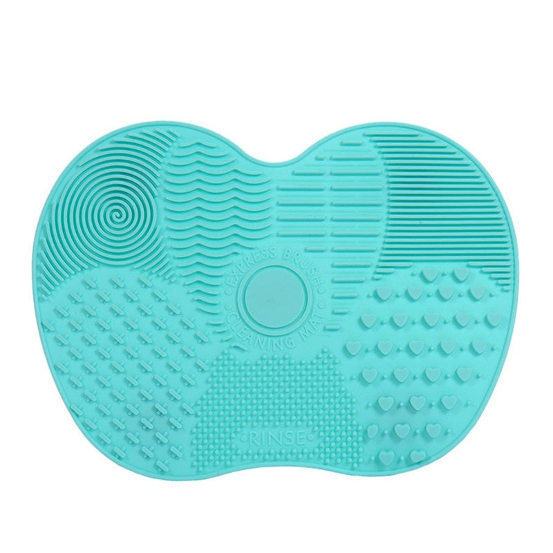 Scrubbing Pad Cosmetic Brush Cleaning Pad Silicone With Suction Cup Apple Cleaner Cleaning Scrubbing Pad Beauty Supplies